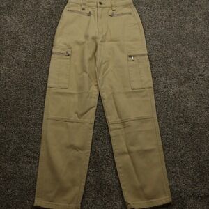 WeWoreWhat Pants Womens 25 Khaki Cargo High Rise Pocket Utility Streetwear 24X28
